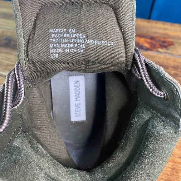 Steve Madden Maecie Suede Combat Boots - Picture 10 of 10